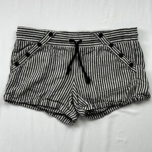 Rewind Striped Linen Blend Striped Drawstring Shorts Sz 11/30W Nautical Sailor